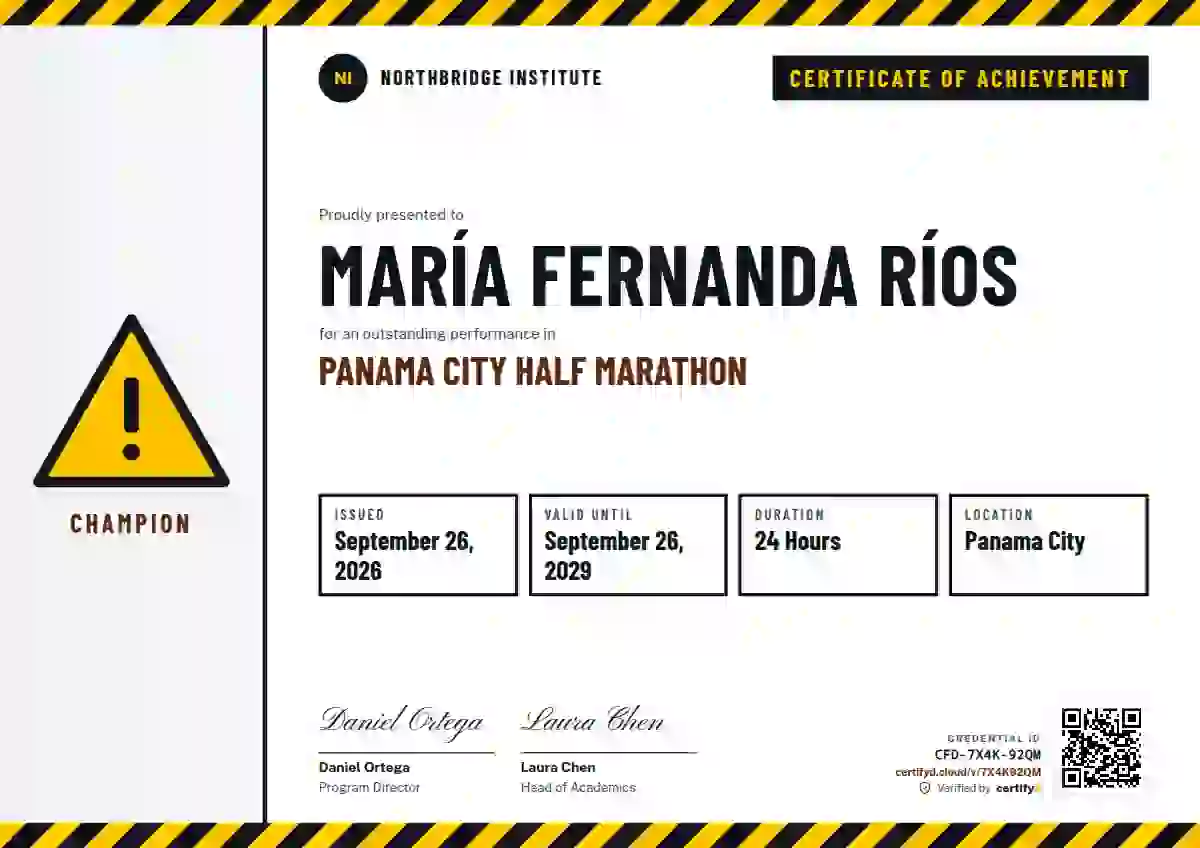 Safety Card Vermilion Barlow Publicsans sports certificate template