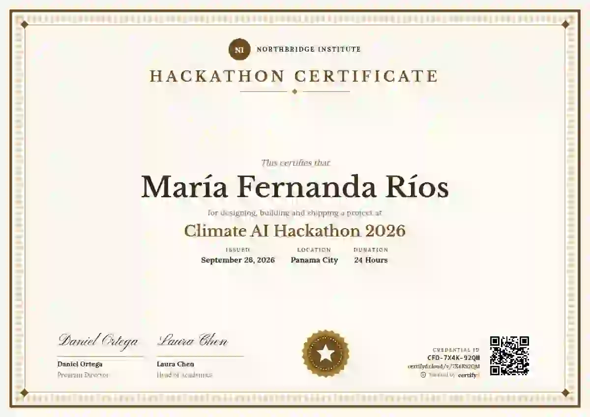 Double Frame Diploma Amber Faint Strip hackathon certificate template