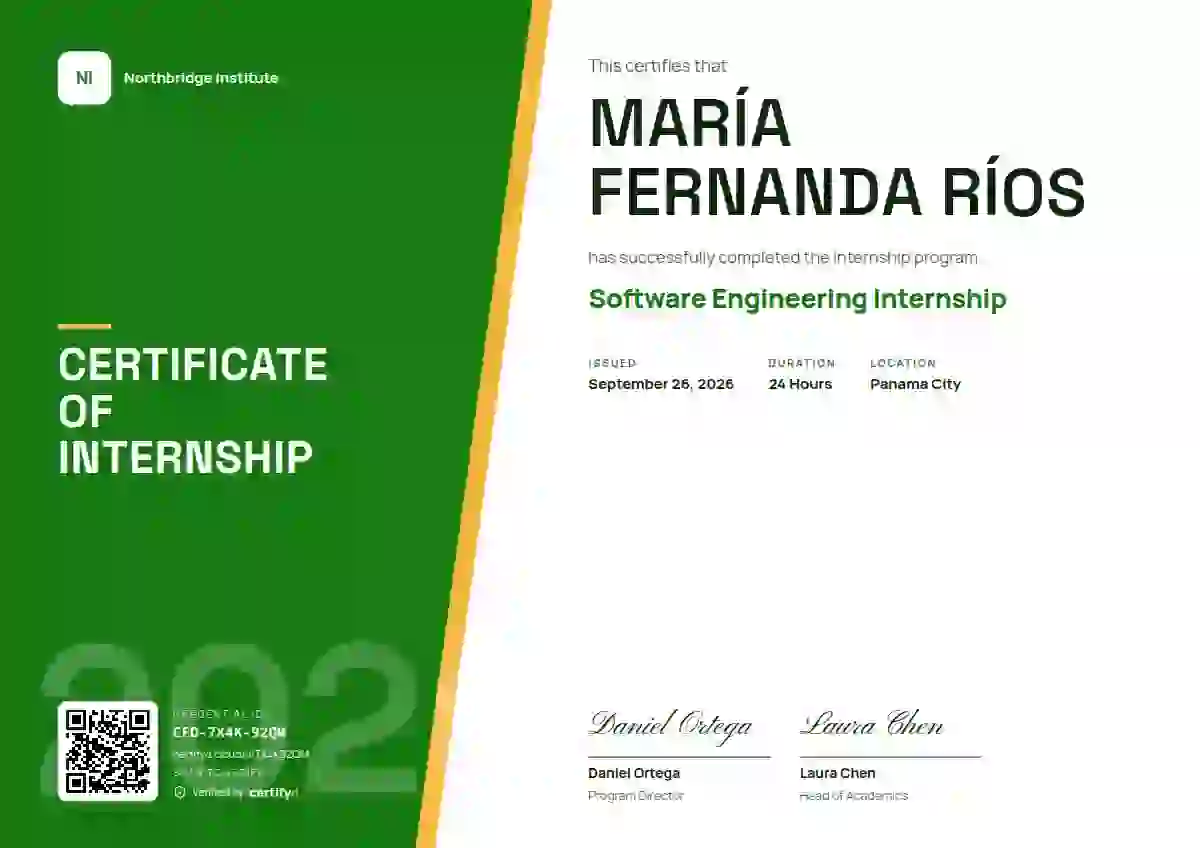 Split Panel Meadow Bold Ghost internship certificate template