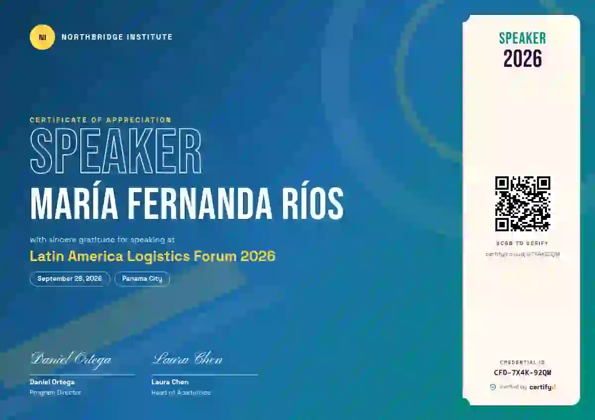 Plantilla de certificado Festival Ocean de ponente de conferencia