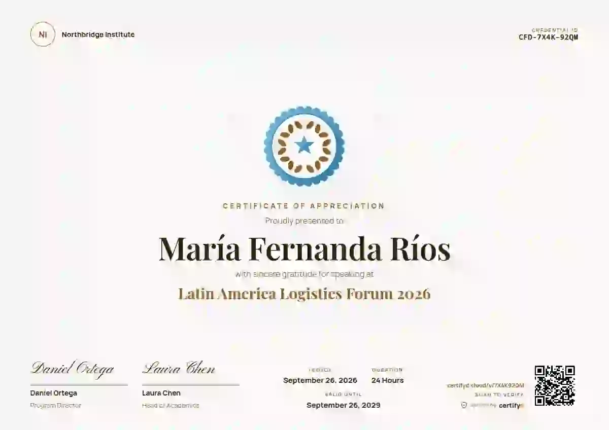 Plantilla de certificado Medallion Amber No Ribbon de ponente de conferencia