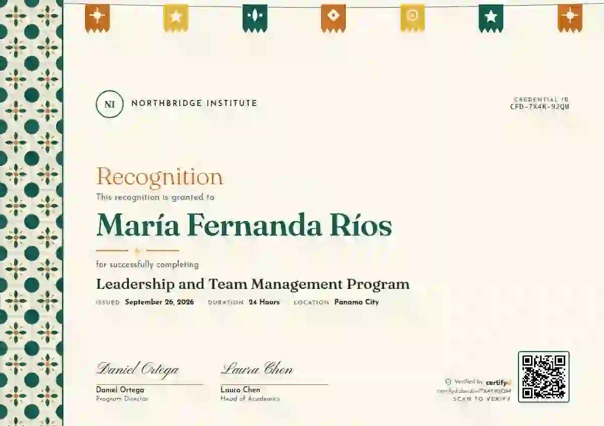 Plantilla de certificado Latin Heritage Saffron de latinoamérica