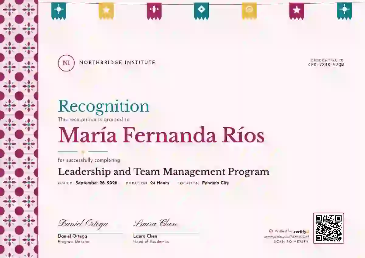 Plantilla de certificado Latin Heritage Magenta de latinoamérica