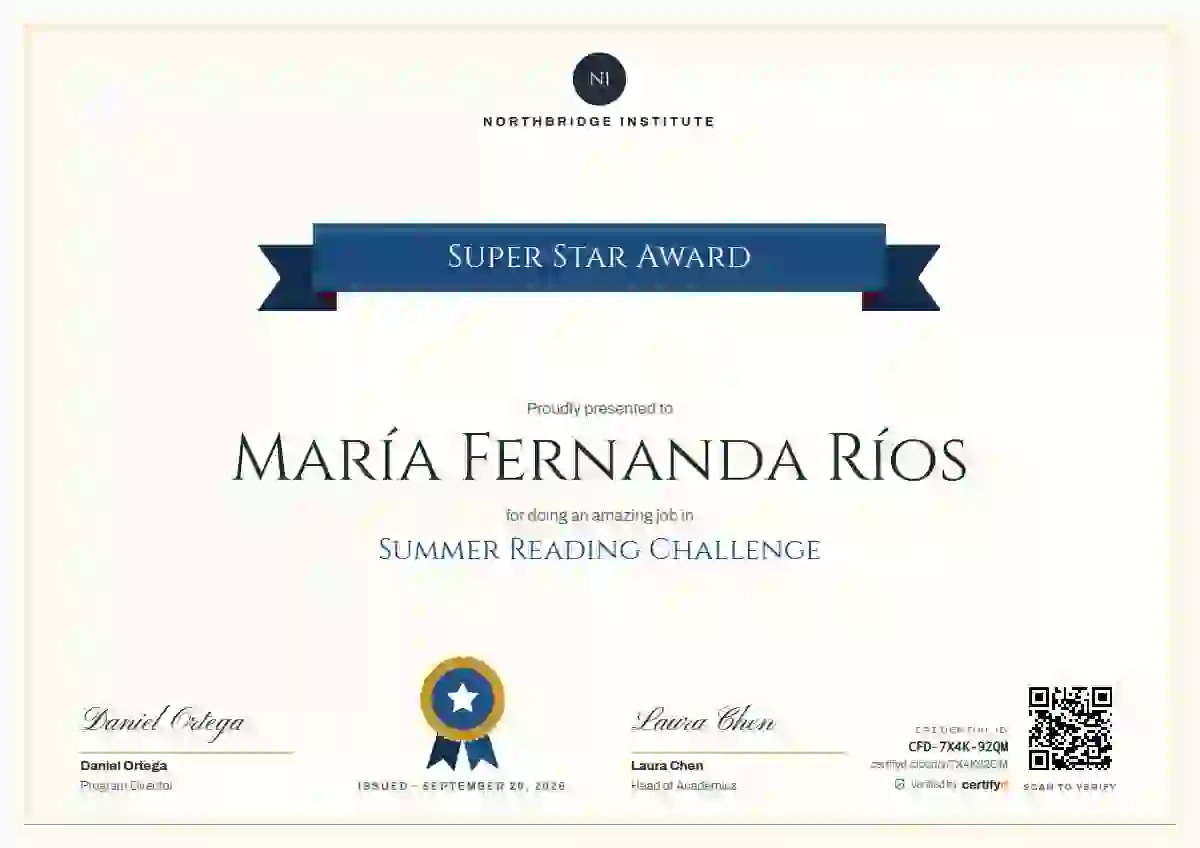 Plantilla de certificado Ribbon Banner Slate Plain de escuela y niños