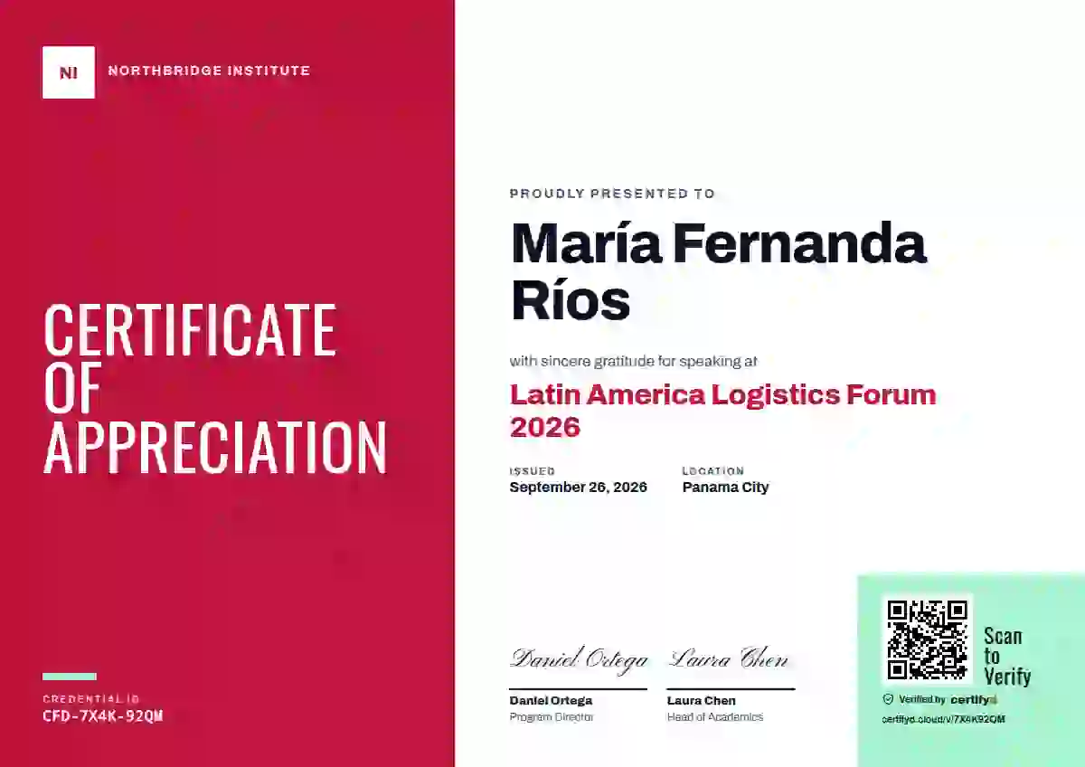 Plantilla de certificado Color Block Rose No Year de ponente de conferencia