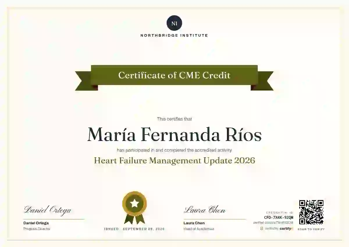 Plantilla de certificado Ribbon Banner Lime Soft de salud y educación médica continua