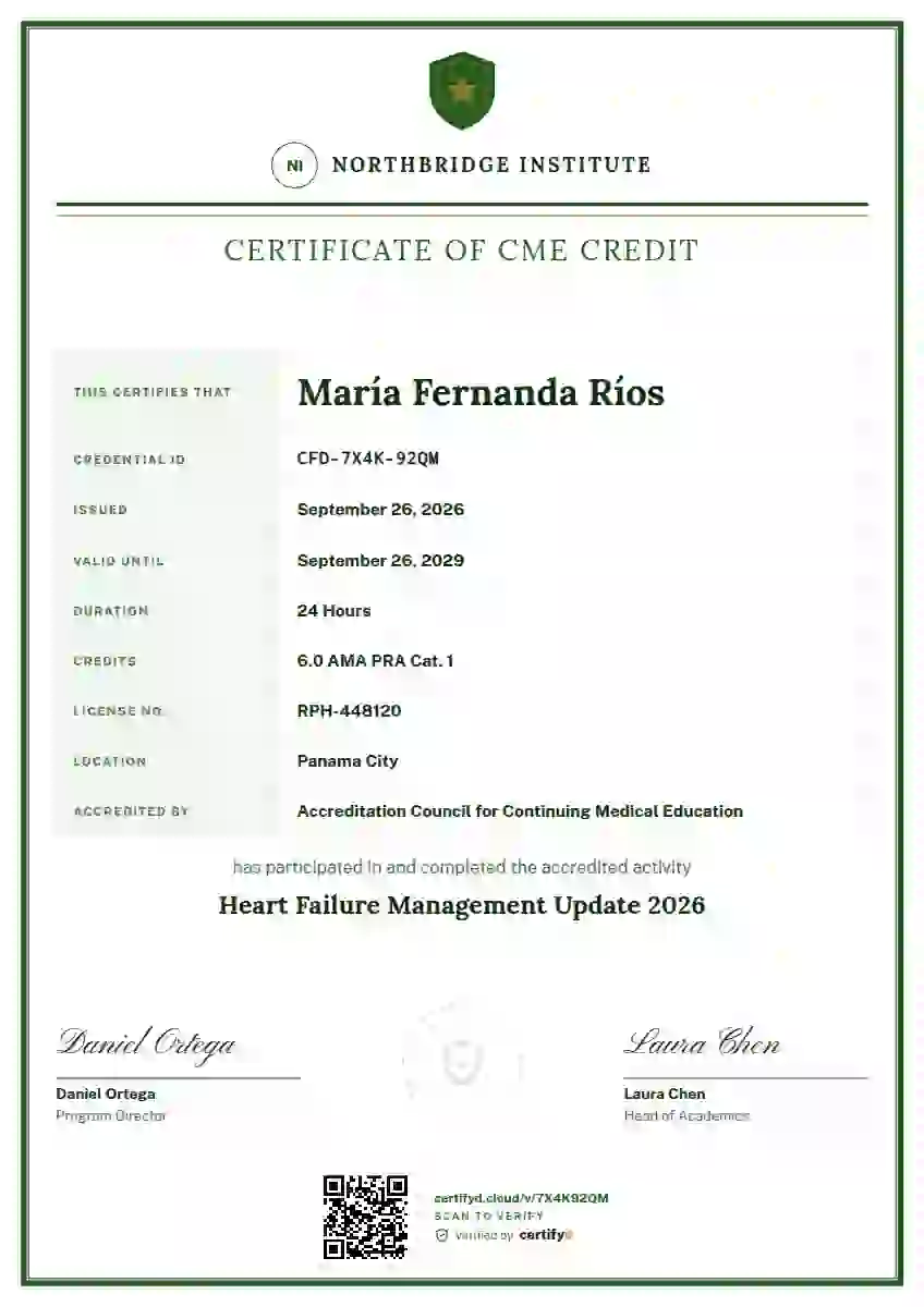 Civic Ledger Meadow Heavy Border healthcare and cme certificate template