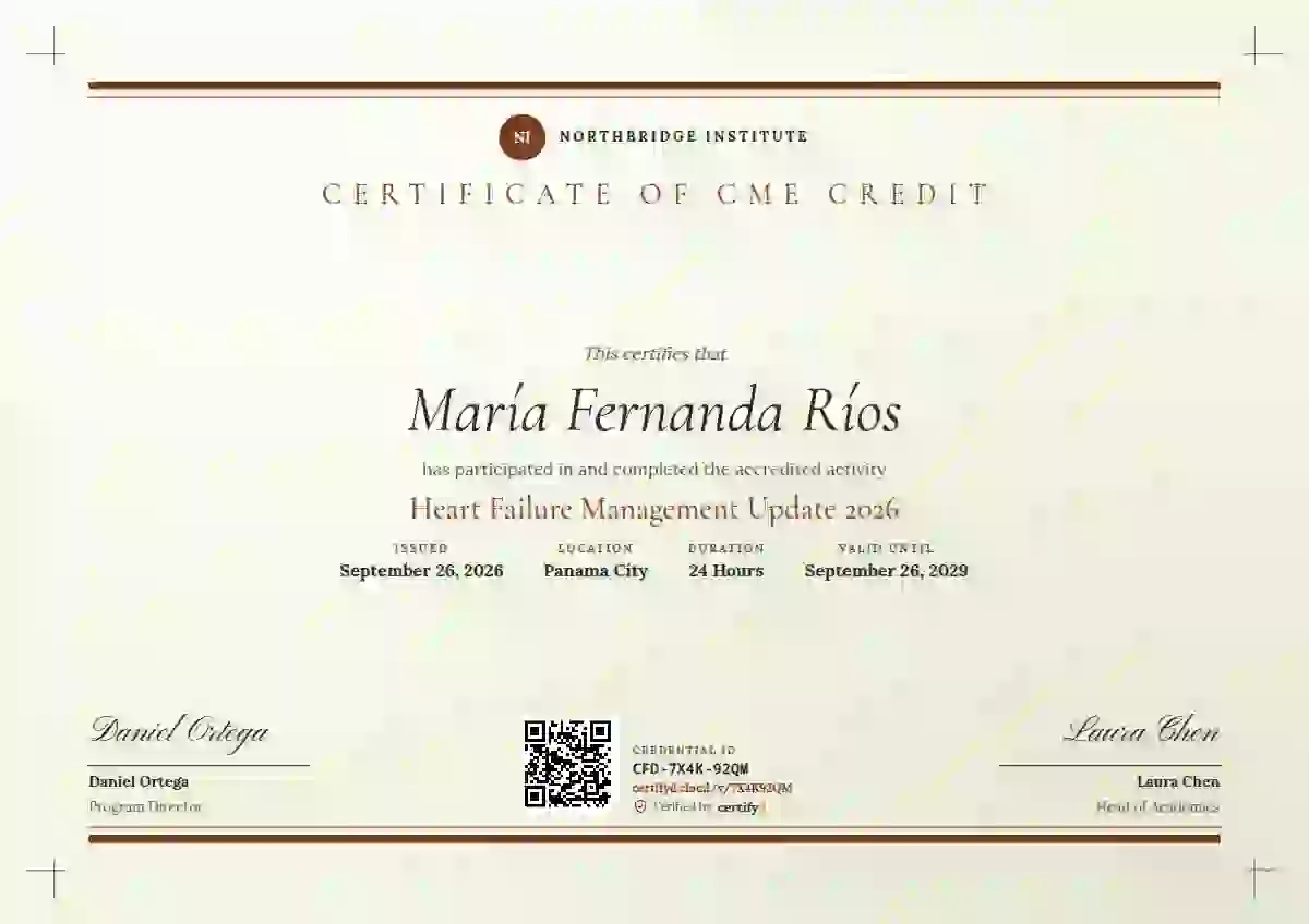 Letterpress Vermilion Heavy Rule healthcare and cme certificate template