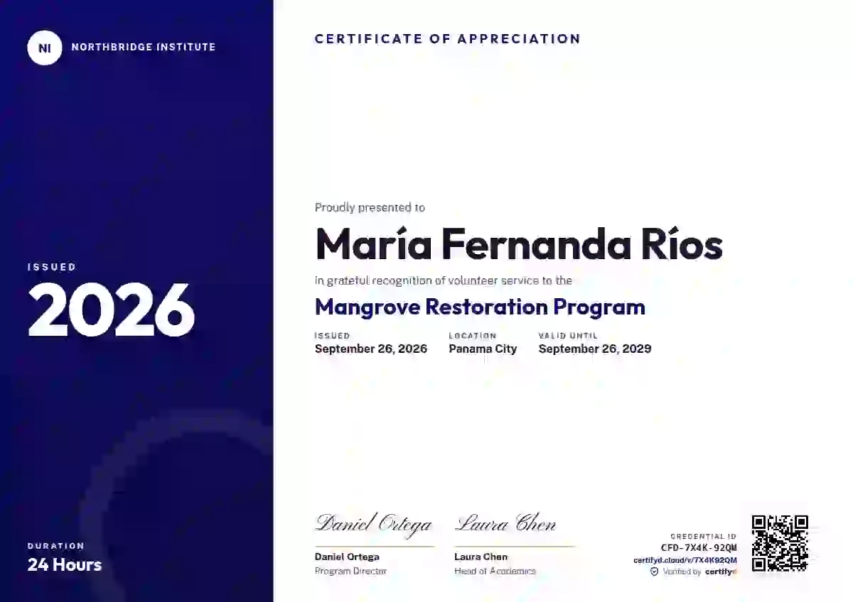 Plantilla de certificado Level Ladder Ultramarine Small Level de reconocimiento a voluntarios