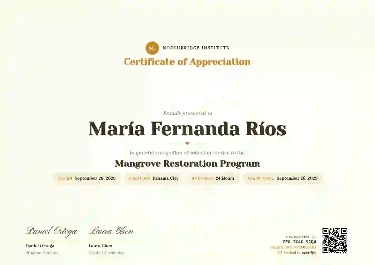 Heart Garland Amber No Garland volunteer appreciation certificate template