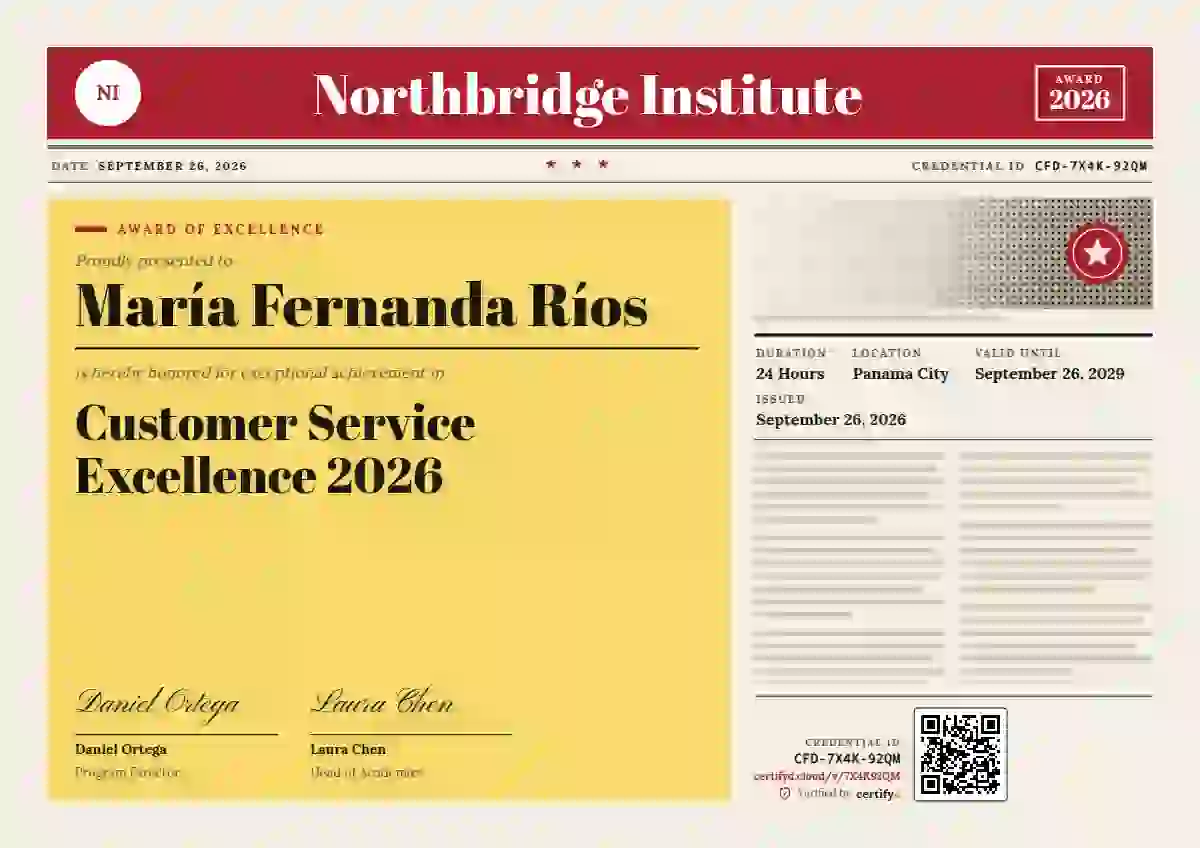 Newspaper Front awards and achievement certificate template