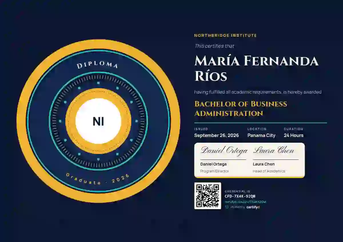 Ring Seal academic diploma certificate template