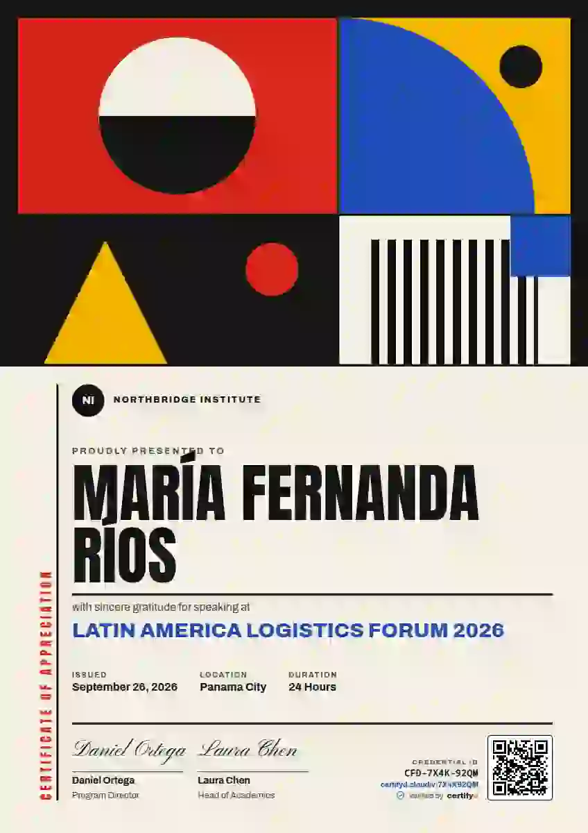 Bauhaus Poster conference speaker certificate template