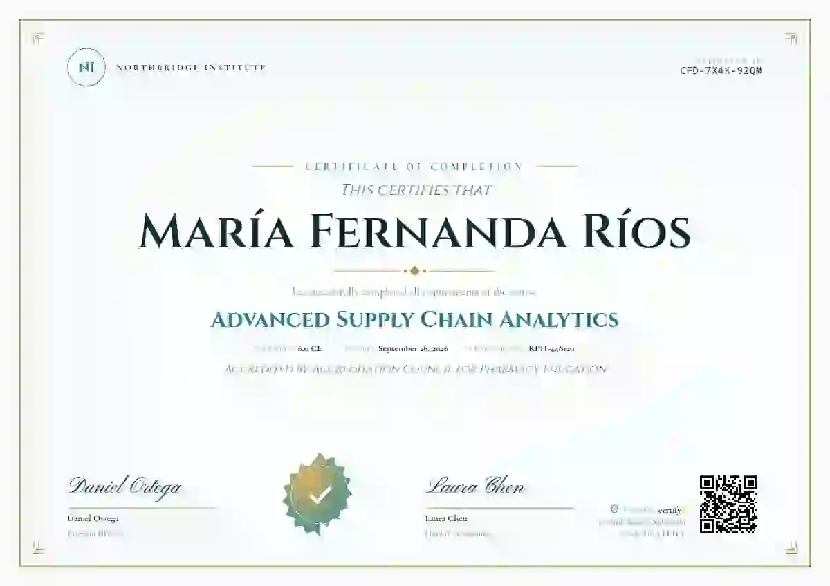 Classic Seal Teal course completion certificate template