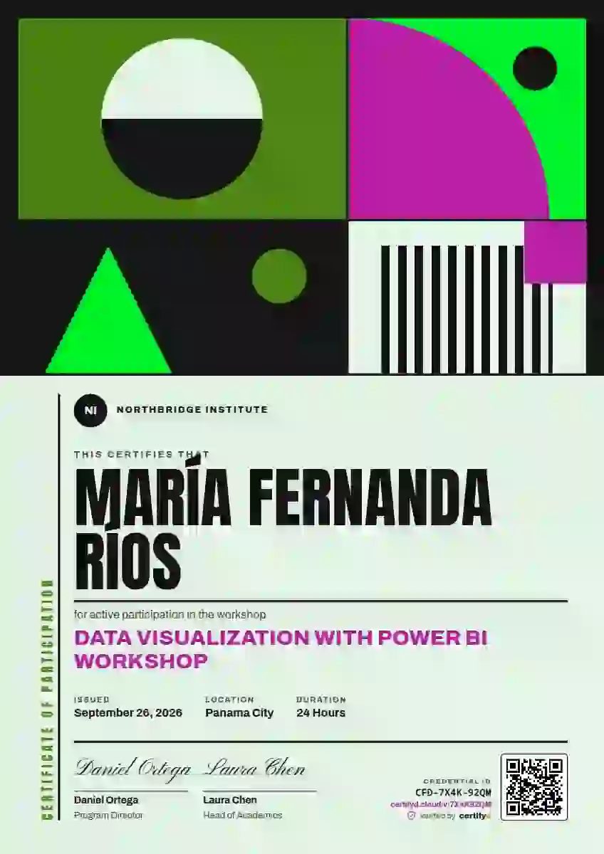 Bauhaus Poster Fern webinar and workshop certificate template