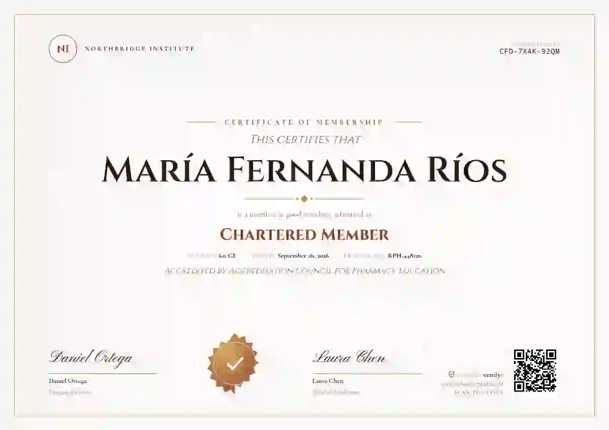 Classic Seal Terracotta membership certificate template