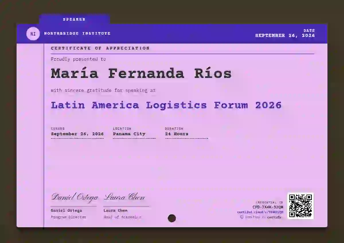 Plantilla de certificado Catalogue Card Violet de ponente de conferencia