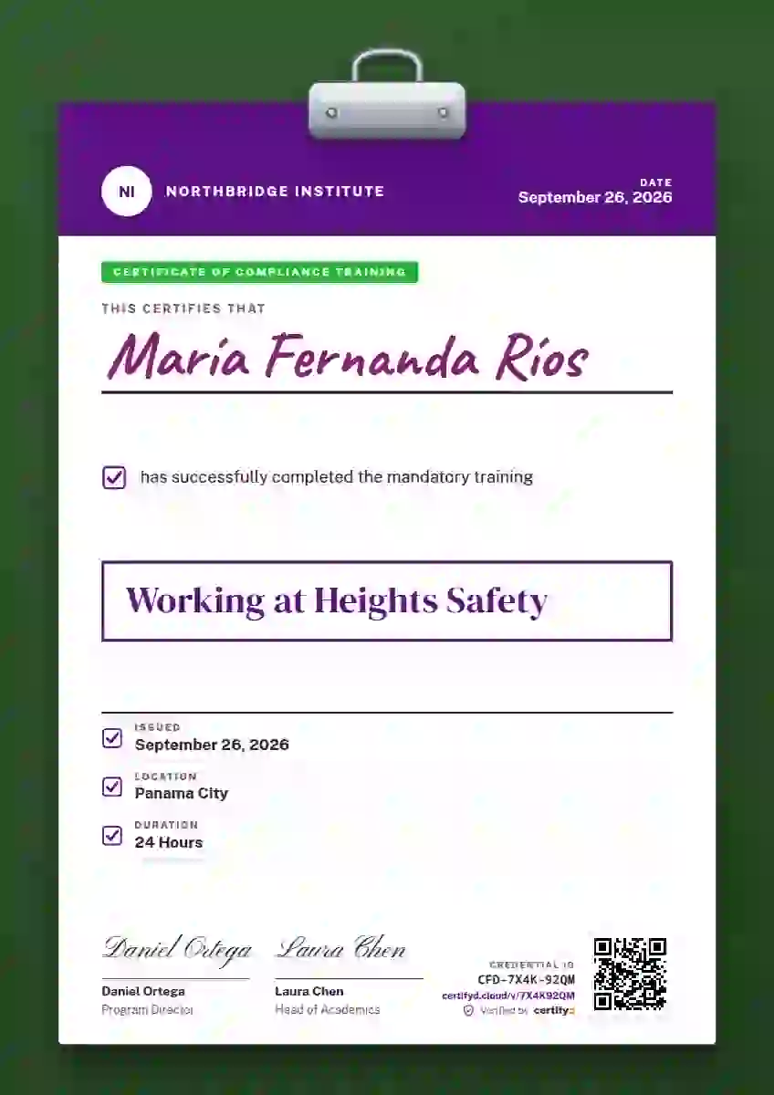 Clipboard Chart Orchid compliance and safety certificate template