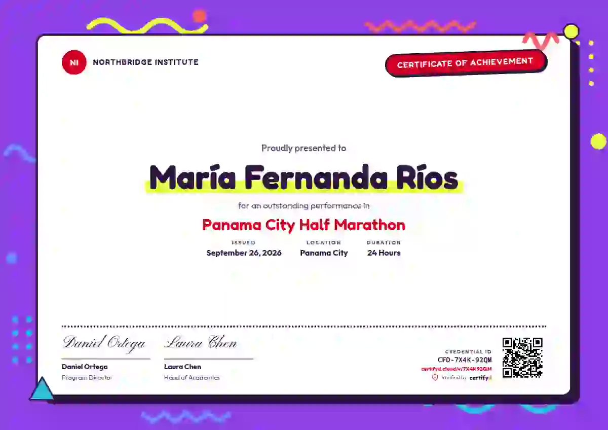 Memphis Pop Ruby sports certificate template