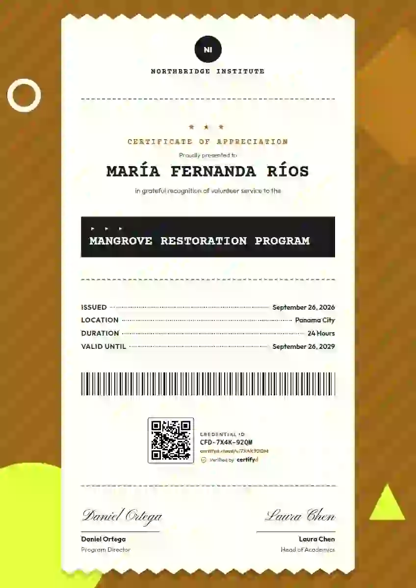 Receipt Roll Amber volunteer appreciation certificate template