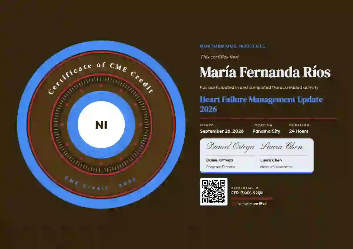 Ring Seal Azure healthcare and cme certificate template
