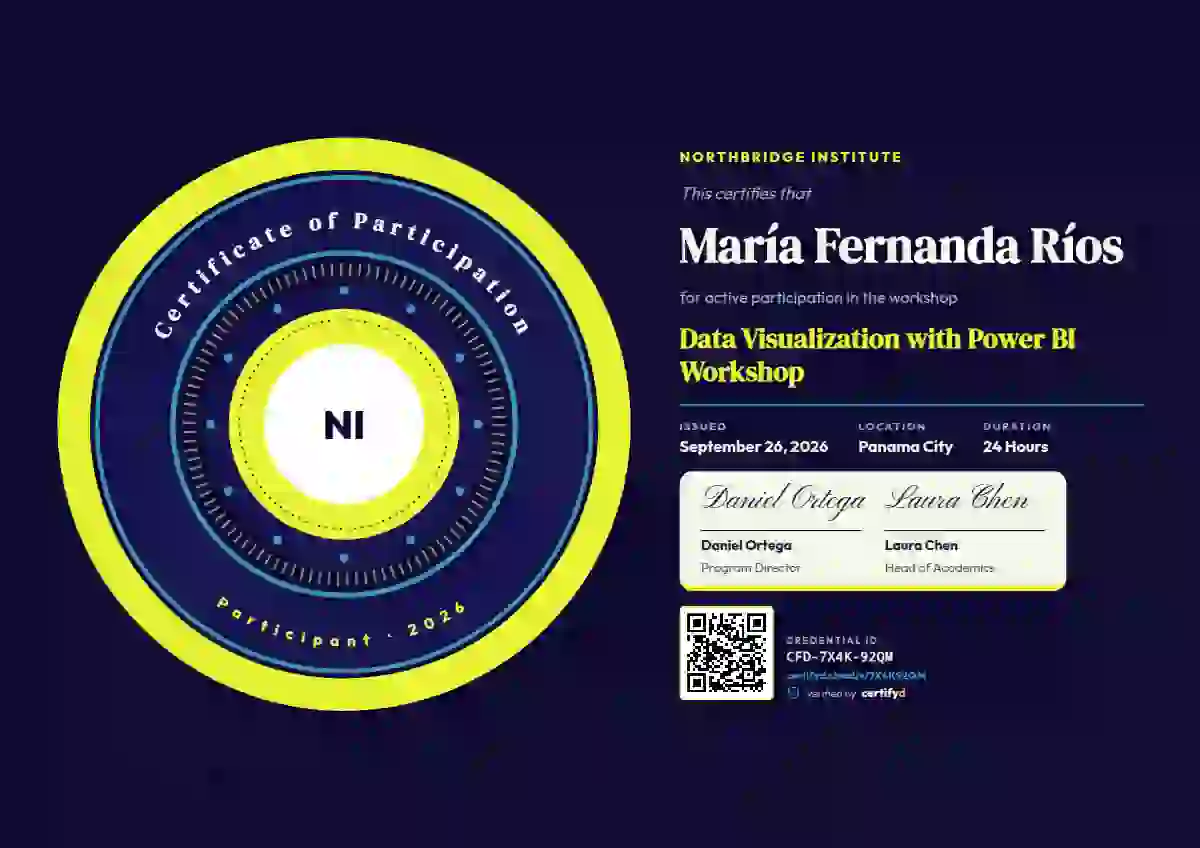 Ring Seal Soft Lime webinar and workshop certificate template