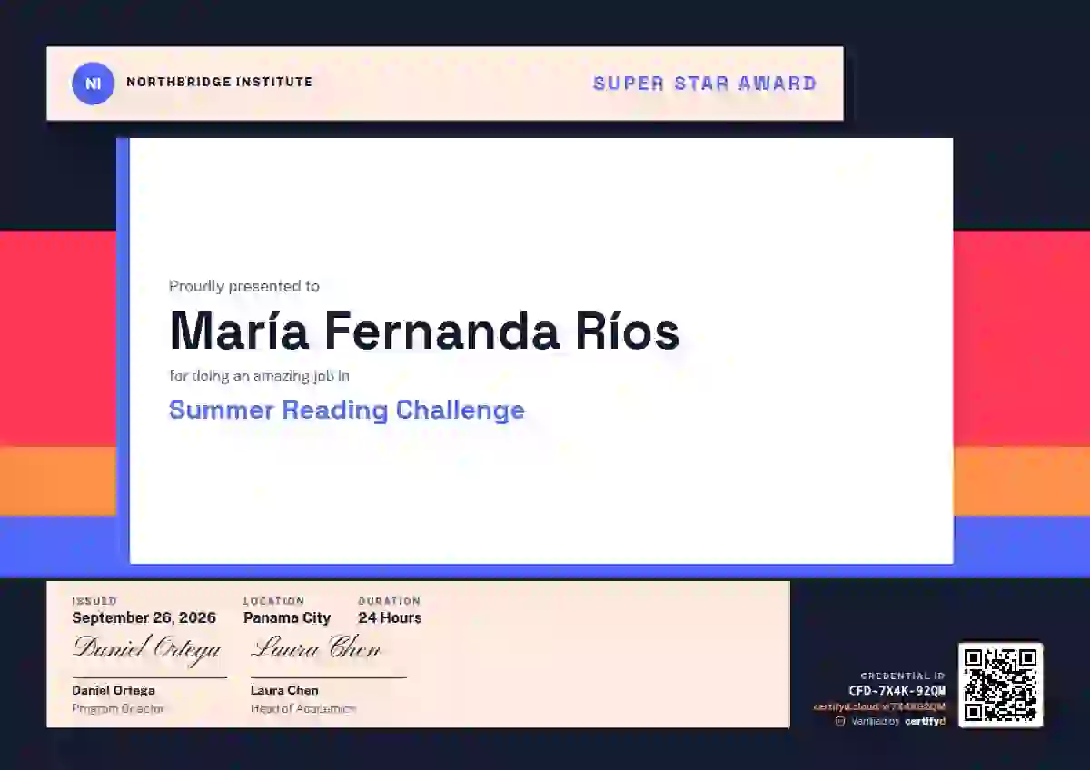 Stacked Bars Ruby school and kids certificate template