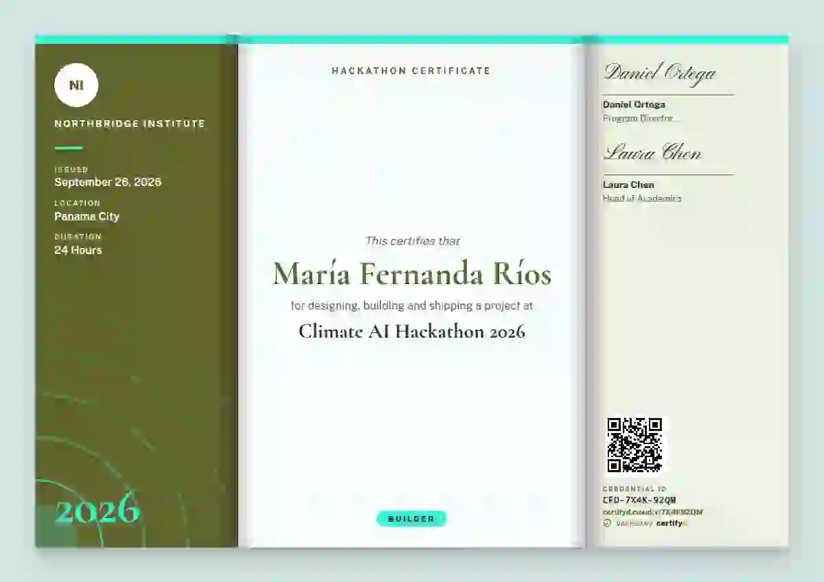 Tri-fold Programme Lime hackathon certificate template