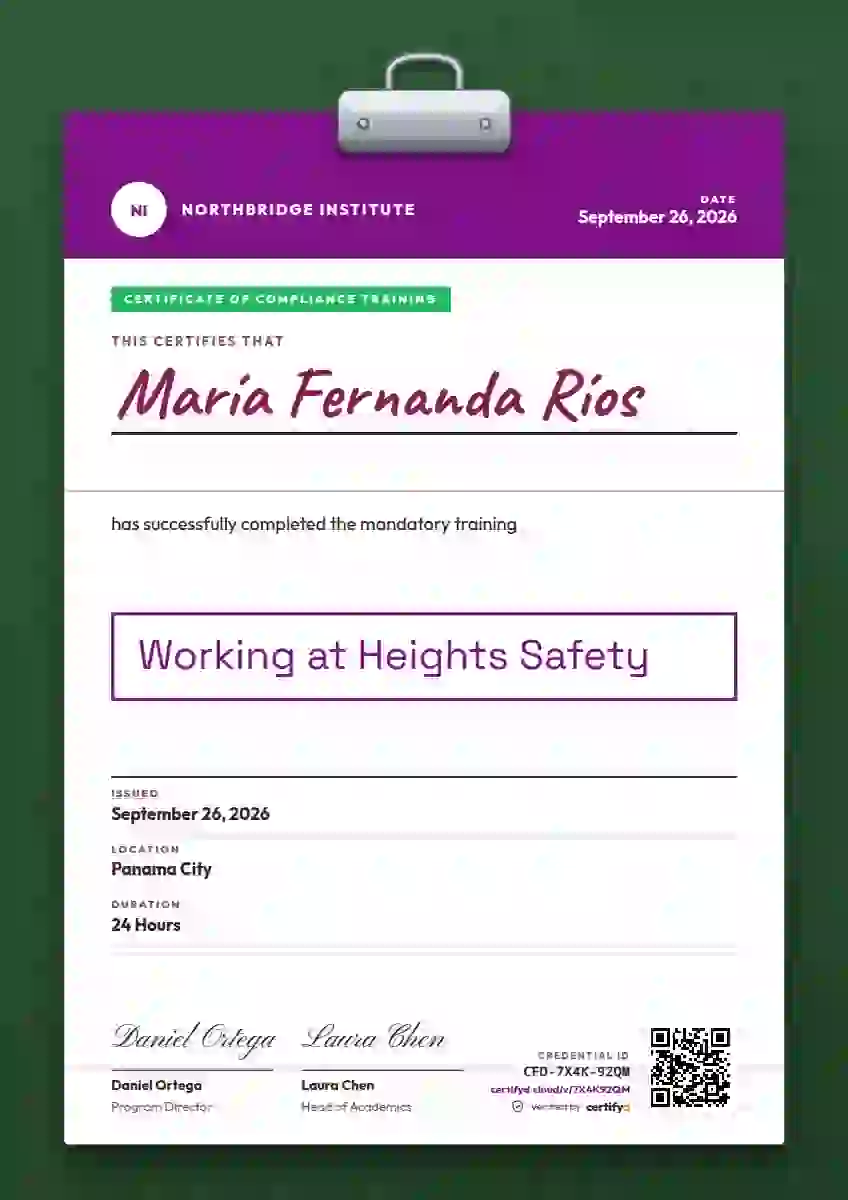 Clipboard Chart Fuchsia No Tick Boxes compliance and safety certificate template