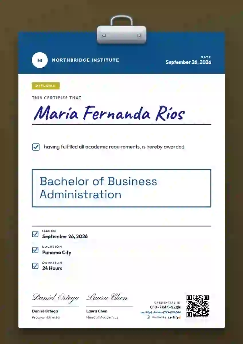Clipboard Chart Azure No Ruled Lines academic diploma certificate template
