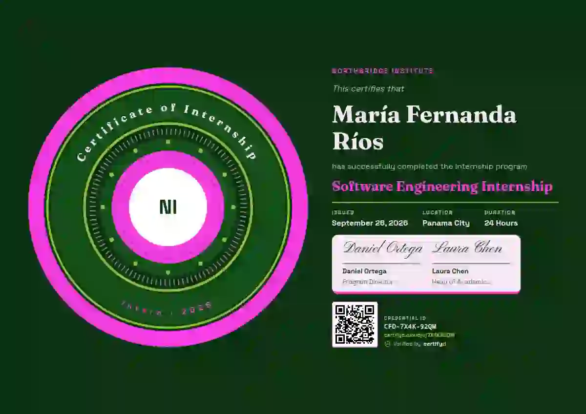 Ring Seal Fuchsia No Echo Rings internship certificate template