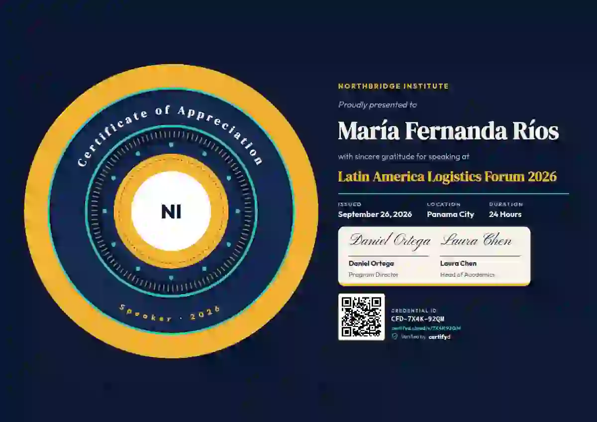 Plantilla de certificado Ring Seal Amber Heavy Band de ponente de conferencia