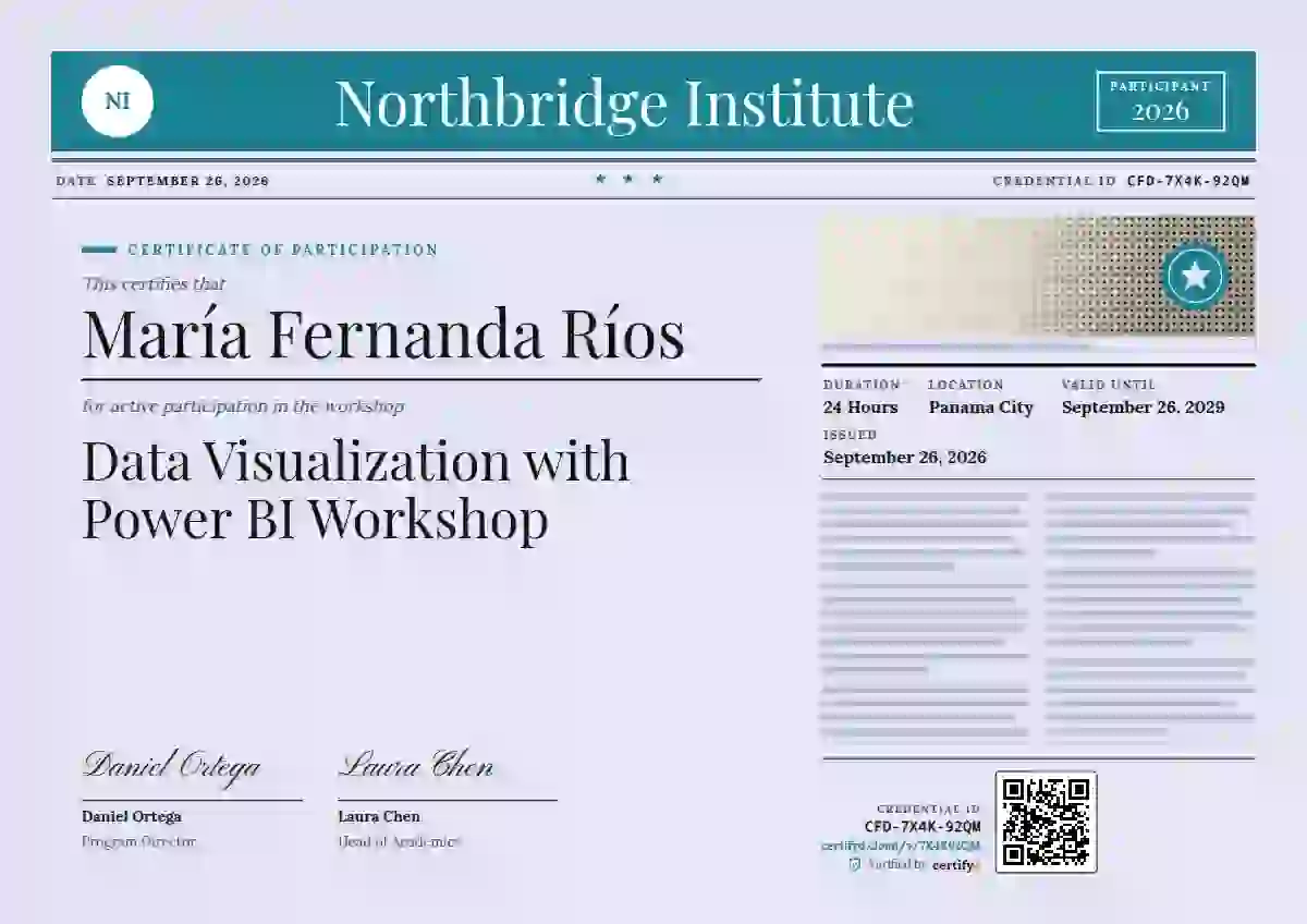 Newspaper Front Cerulean Paper Headline webinar and workshop certificate template