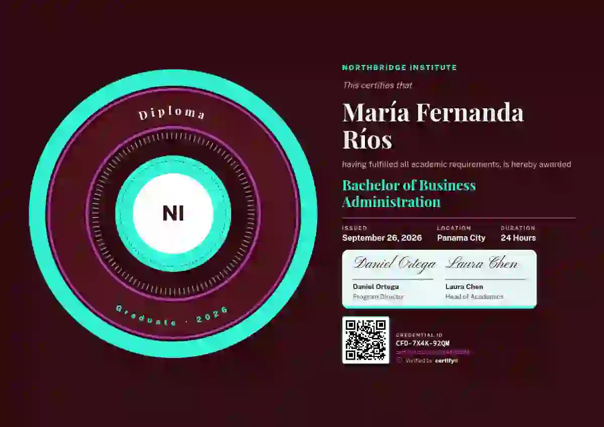 Plantilla de certificado Ring Seal Seafoam Plain Hub de diploma académico