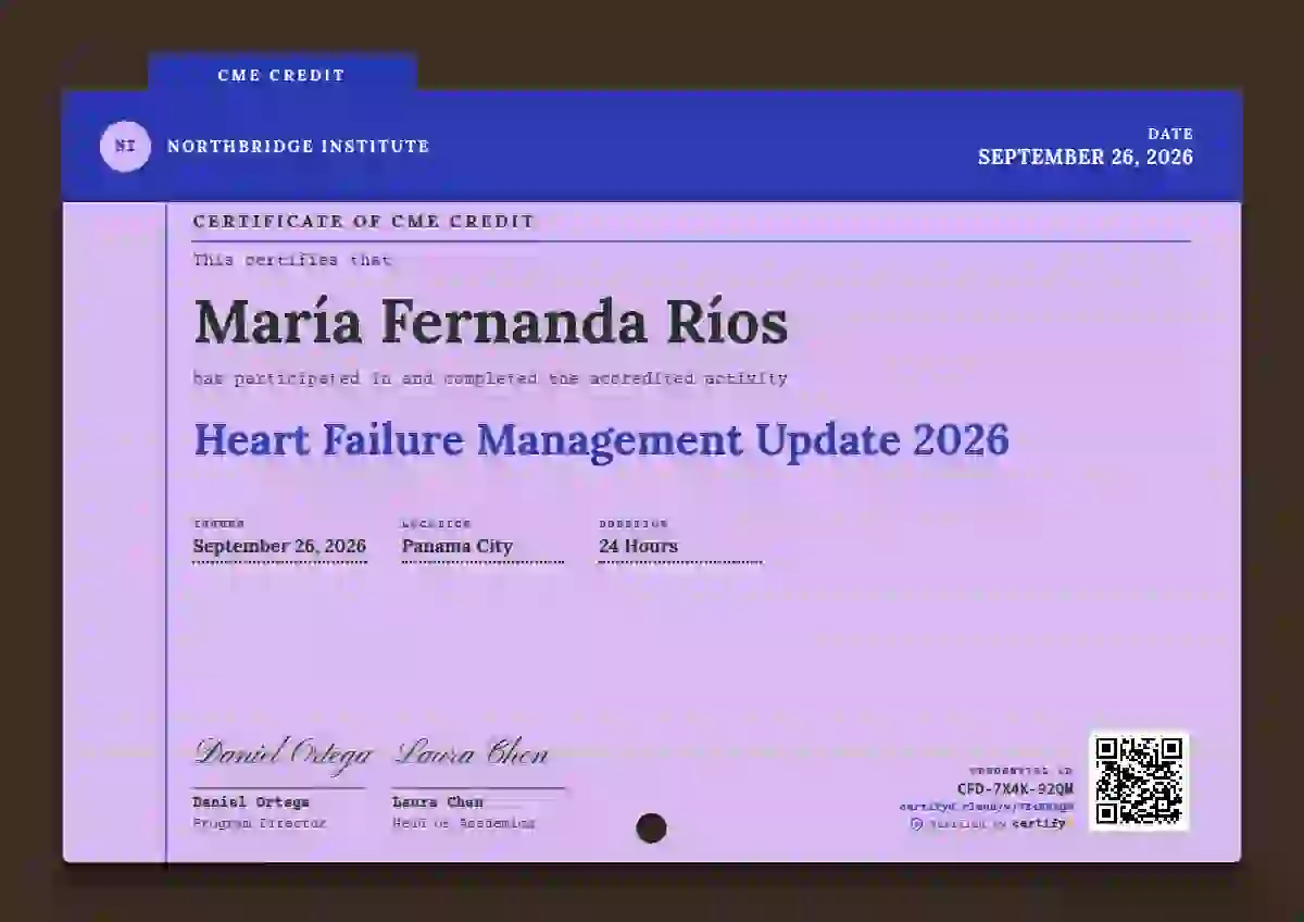 Plantilla de certificado Catalogue Card Ultramarine Deep Label Strip de salud y educación médica continua