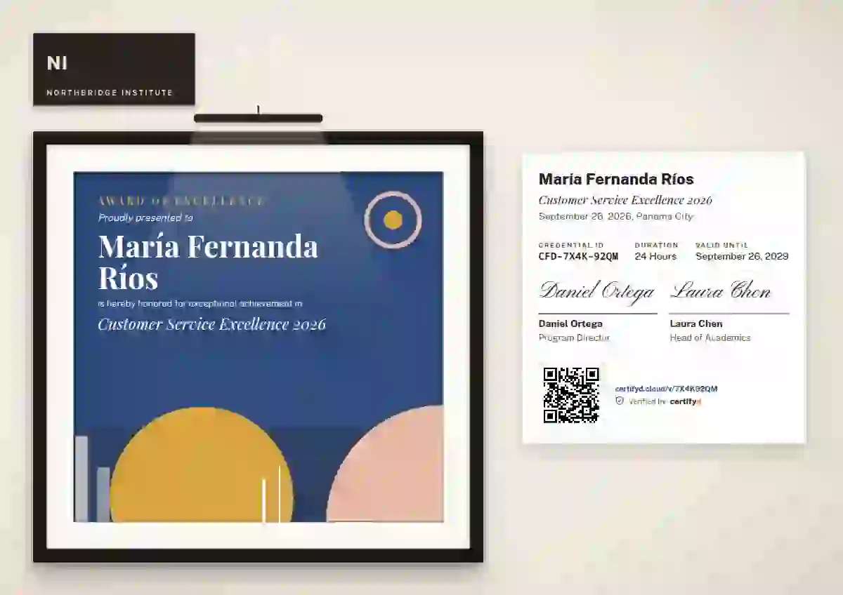 Gallery Placard awards and achievement certificate template