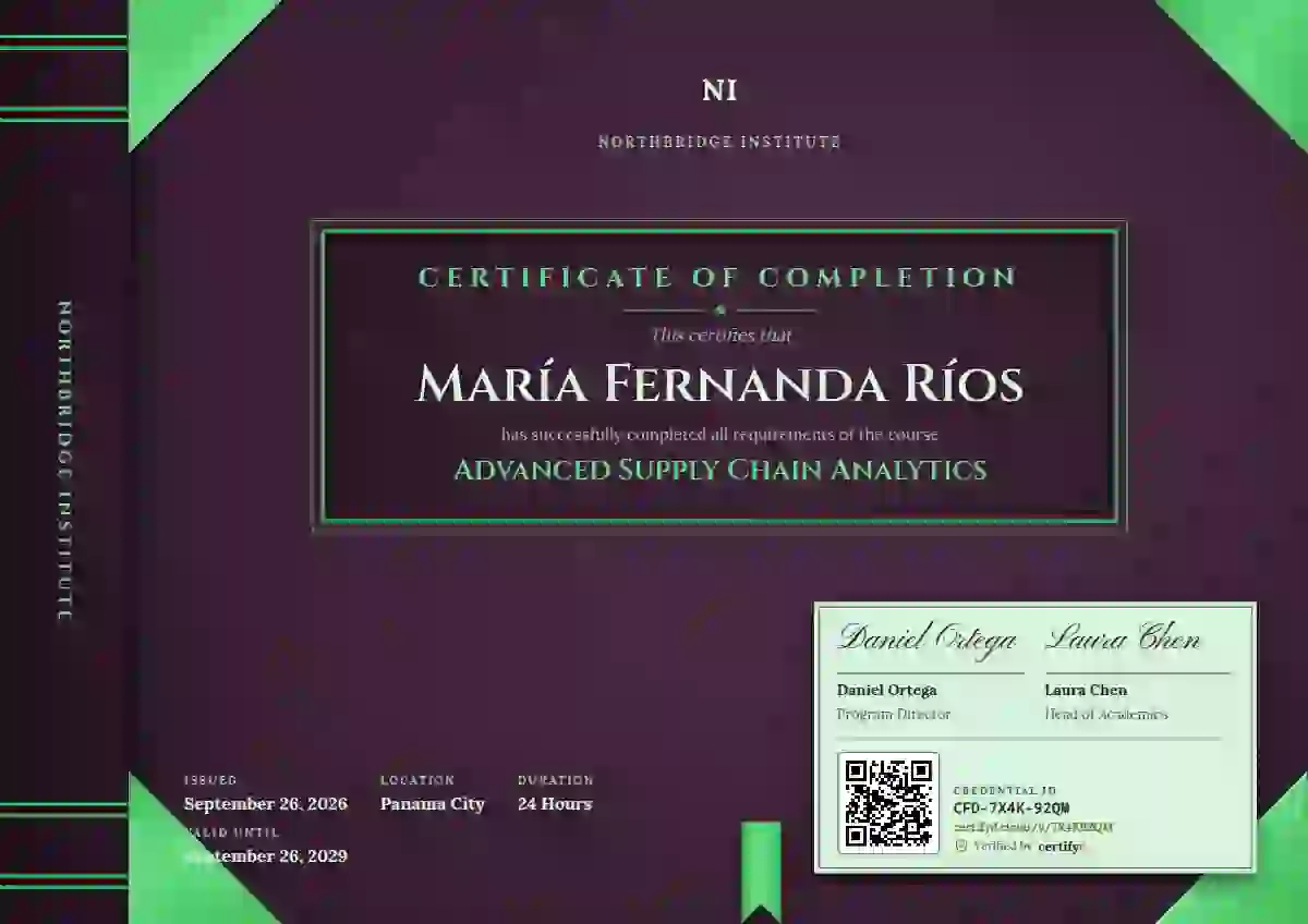 Bound Volume Meadow course completion certificate template