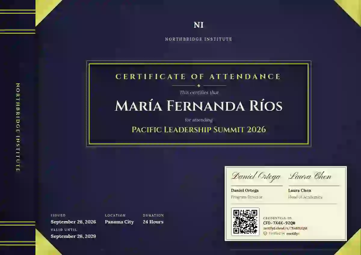 Bound Volume Lime event attendance certificate template