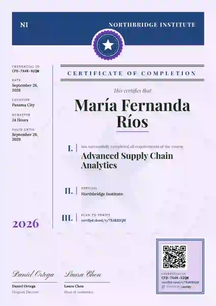 Decree Folio Azure course completion certificate template
