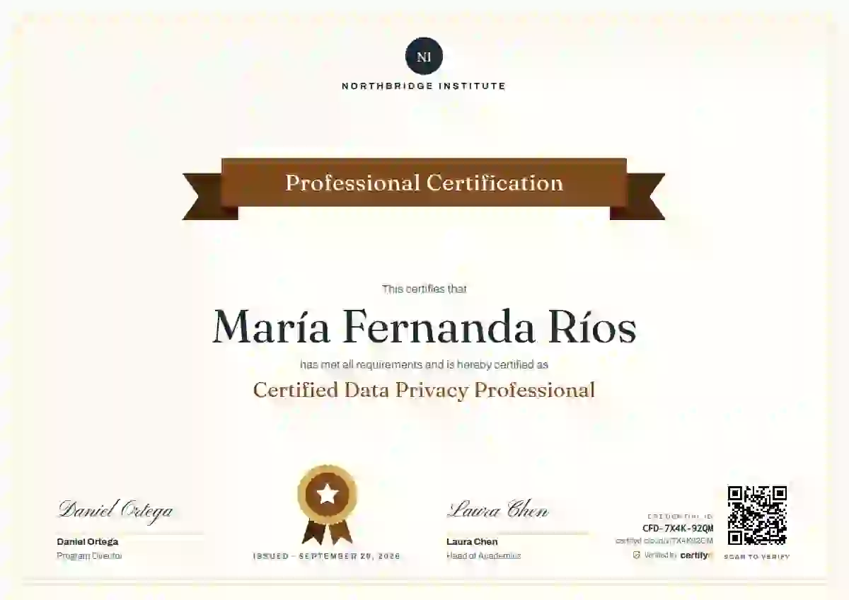Ribbon Banner Bronze professional certification certificate template