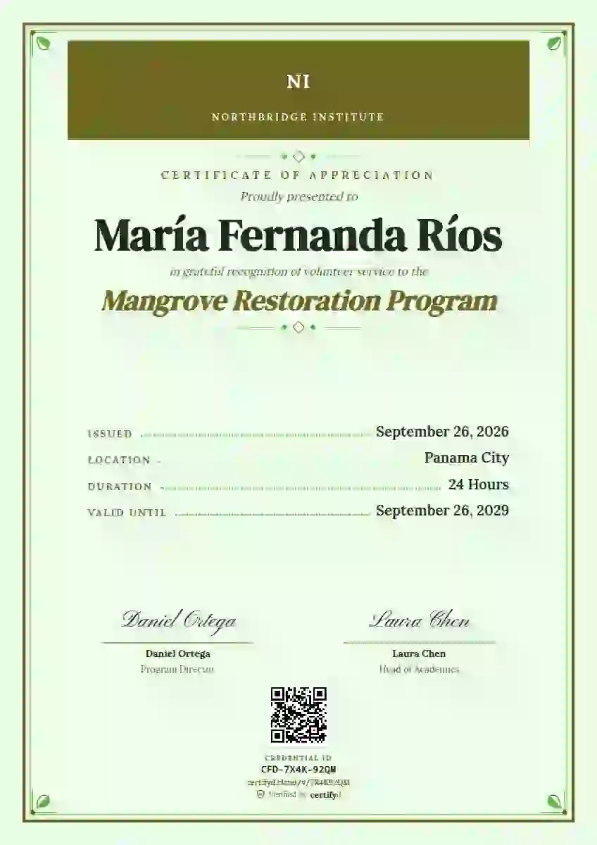 Menu Card Marigold volunteer appreciation certificate template