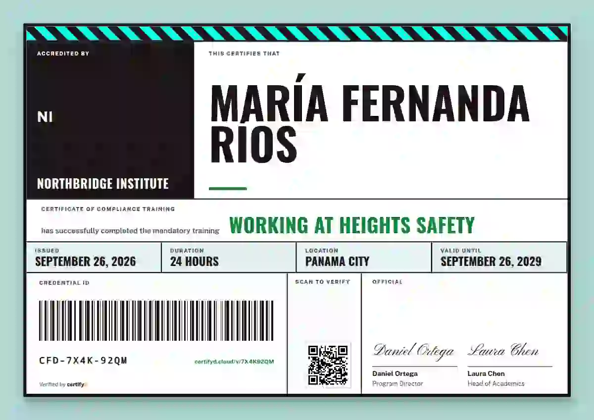 Pallet Label Jade compliance and safety certificate template