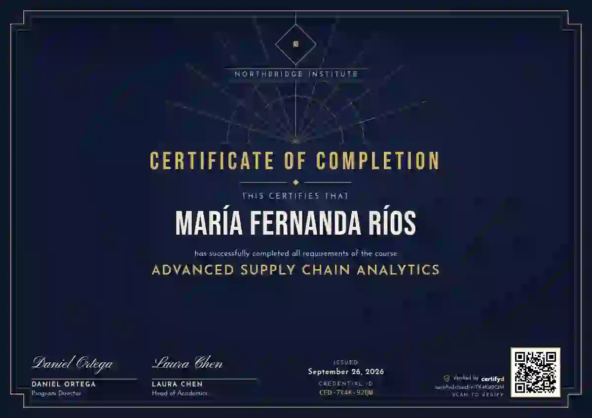 Art Deco Sapphire course completion certificate template