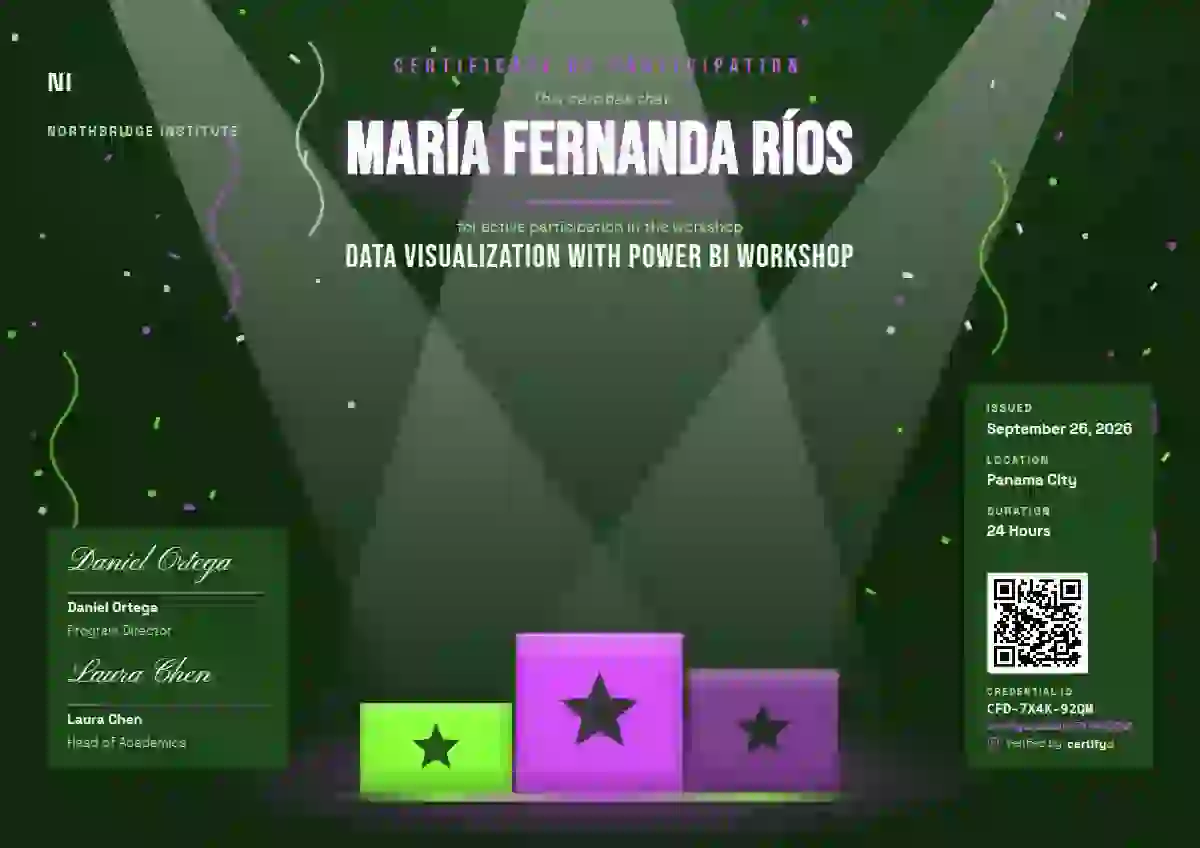 Podium Stage Orchid webinar and workshop certificate template
