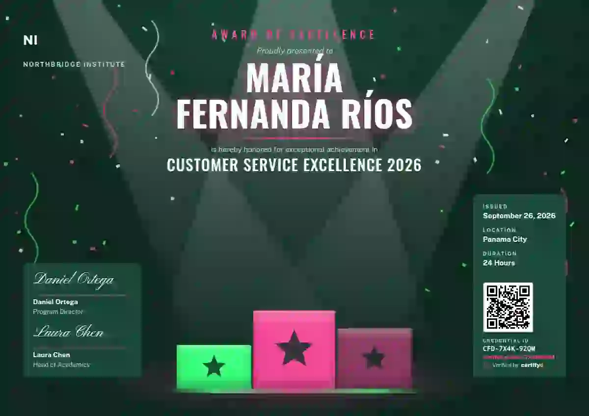 Podium Stage Raspberry awards and achievement certificate template