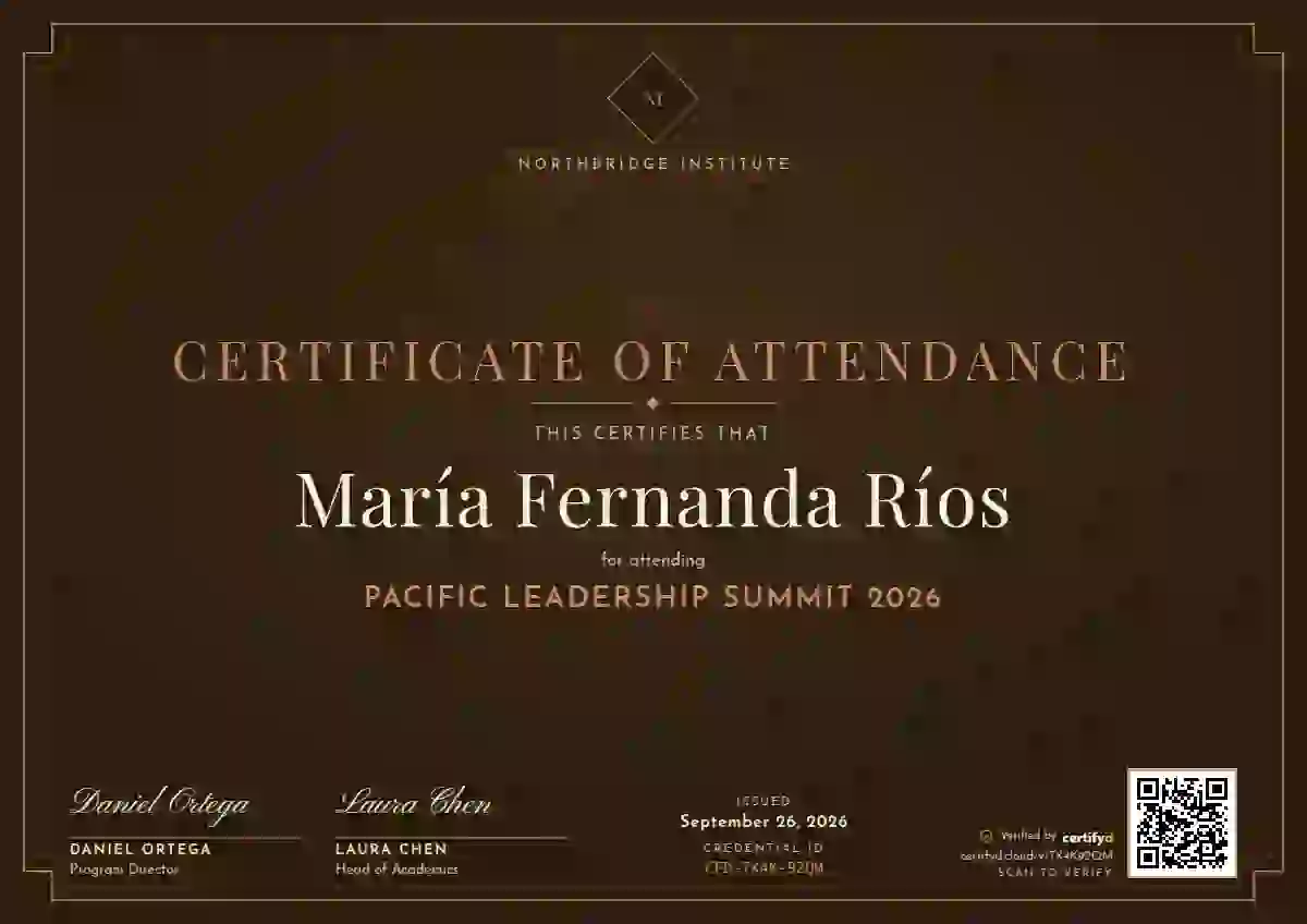 Art Deco Onyx event attendance certificate template