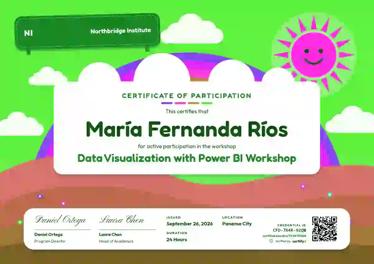 Rainbow Hills Deep Meadow webinar and workshop certificate template