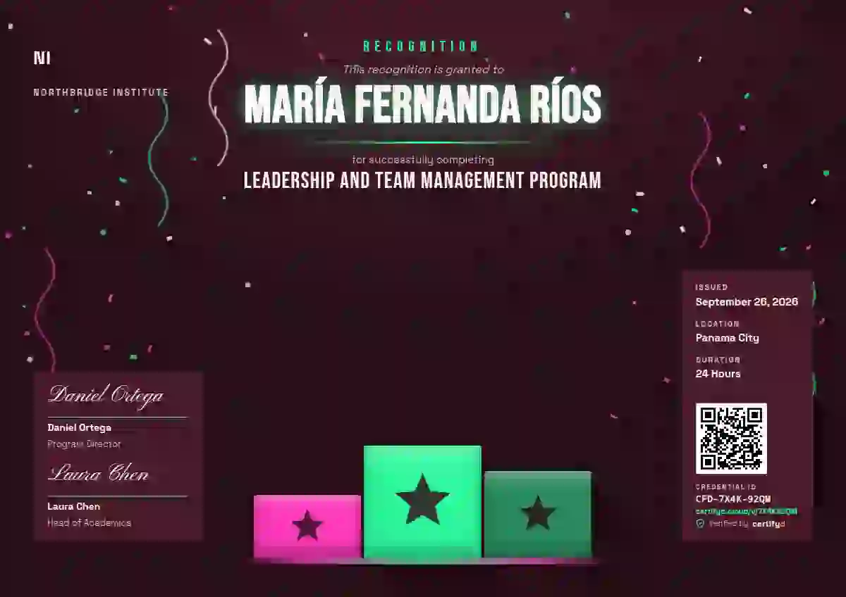 Plantilla de certificado Podium Stage Jade No Spotlights de latinoamérica