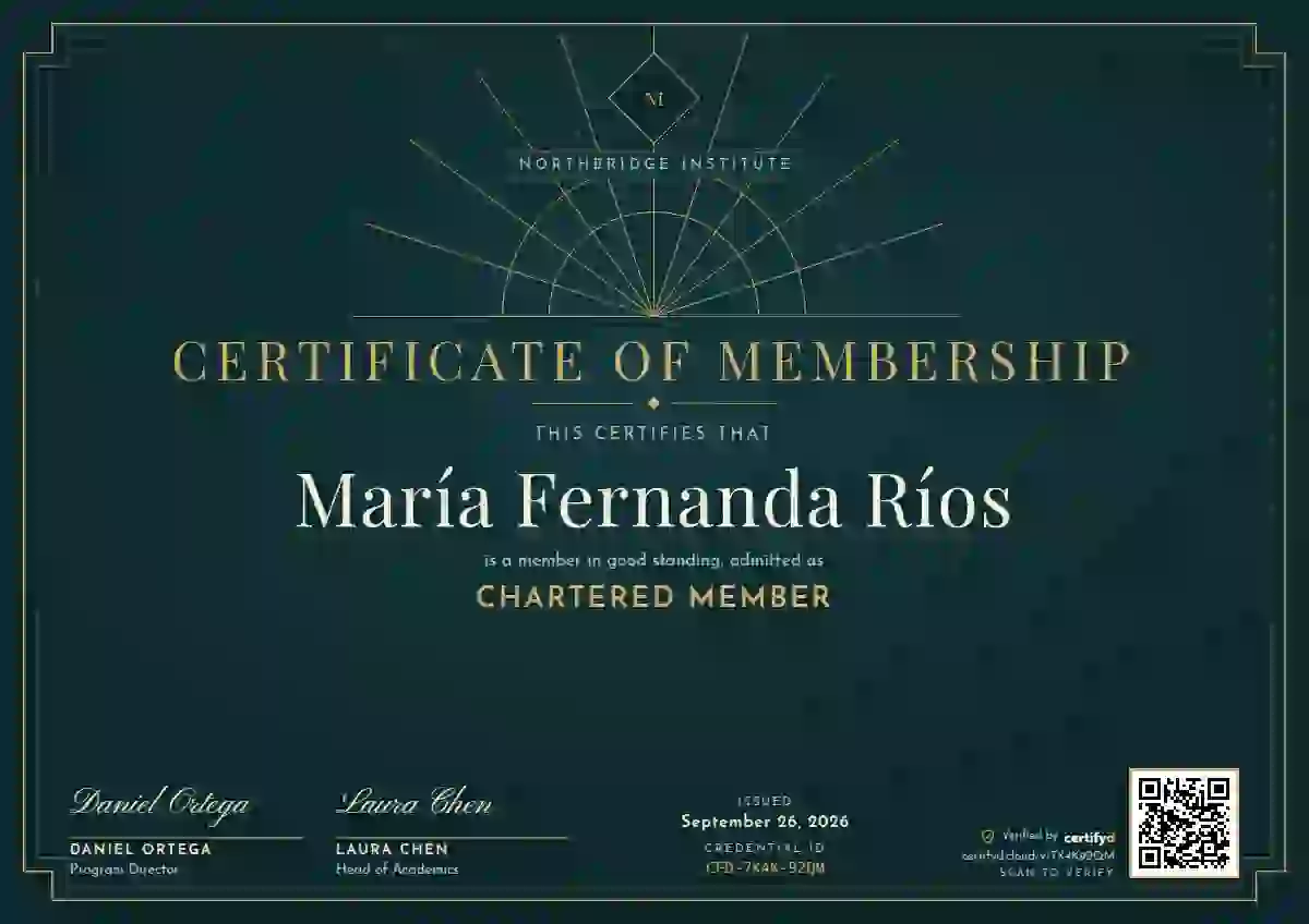 Plantilla de certificado Art Deco Peacock de membresía