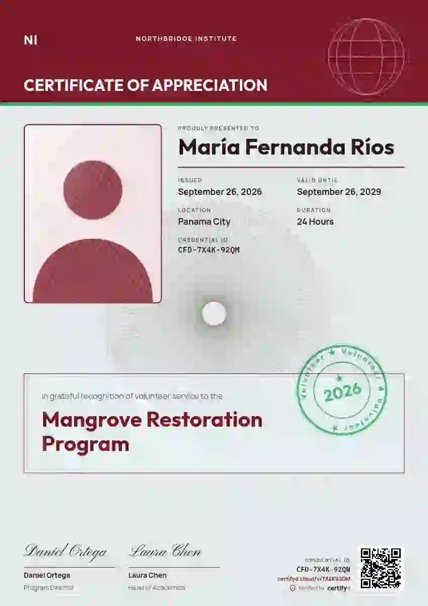 Passport Page Ruby No Machine Zone volunteer appreciation certificate template